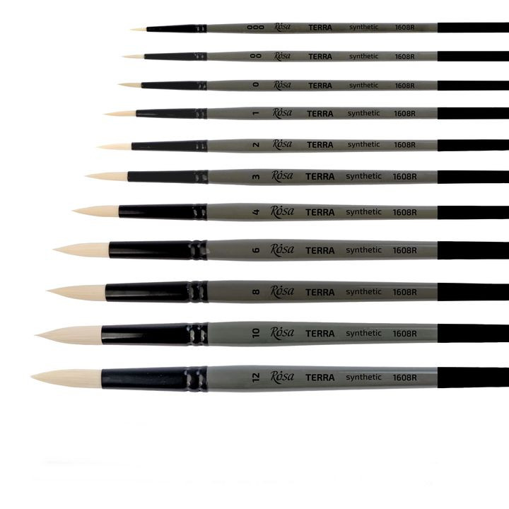 Syntetický okrúhly štetec ROSA TERRA 1608R | Various Sizes
