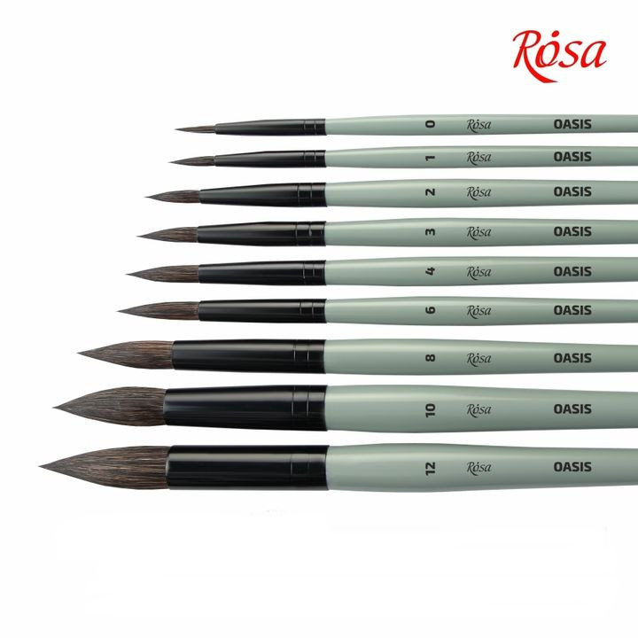 Prírodný okrúhly štetec ROSA OASIS 188 | Various Sizes