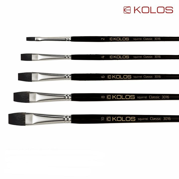 Plochý štetec z veveričky KOLOS Classic 3016 | Various Sizes