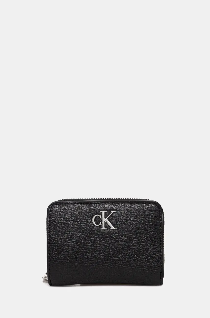 Peňaženka Calvin Klein Jeans dámska, čierna farba, LV04K1009G