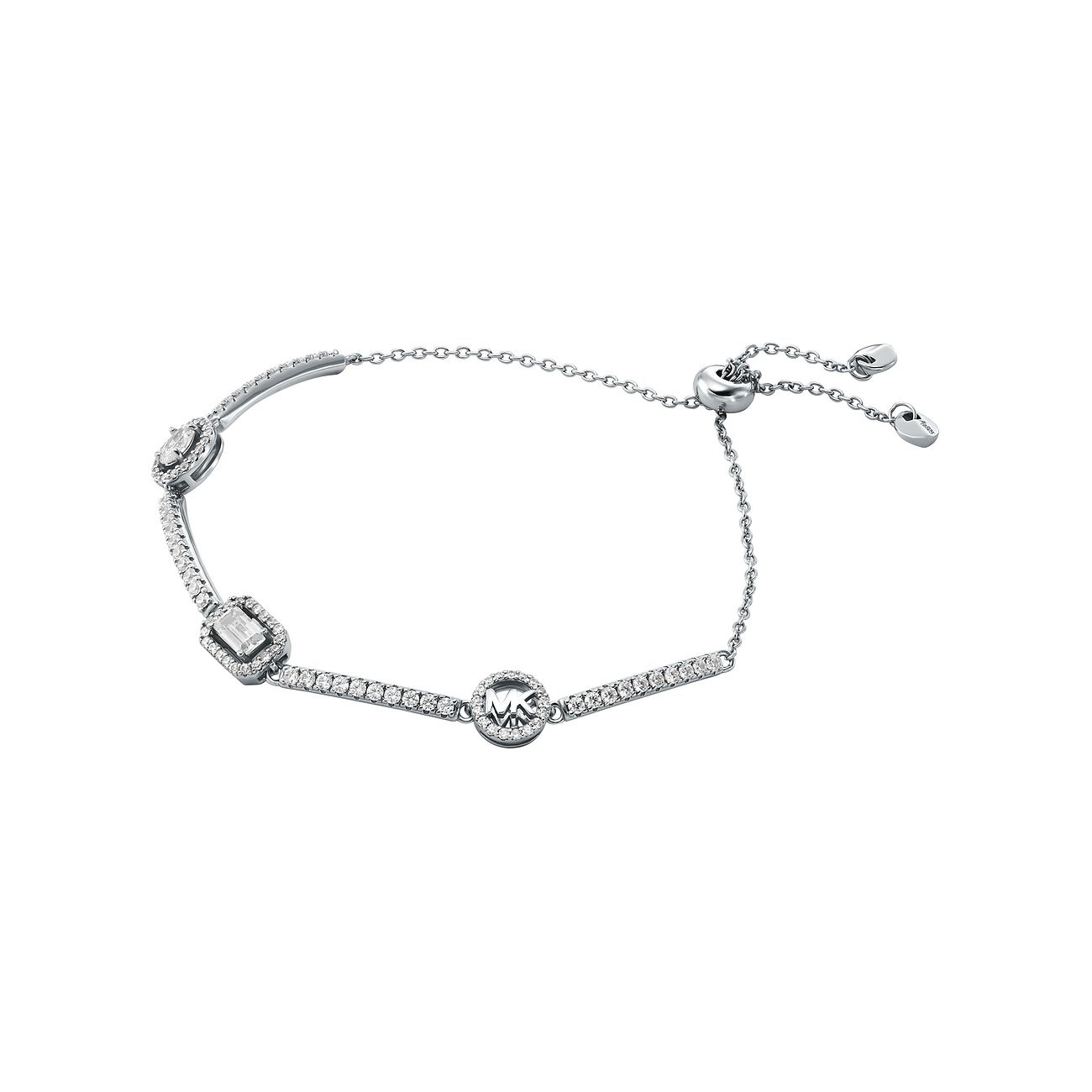 Michael Kors Nežný strieborný náramok so zirkónmi Brilliance Kors MKC1715CZ040