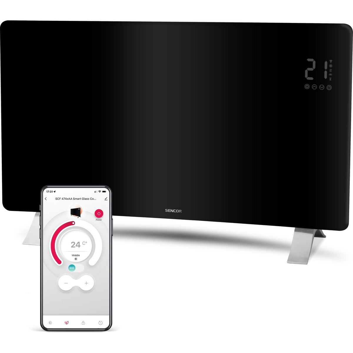 Konvektor Sencor SCF 4741BK, čierny