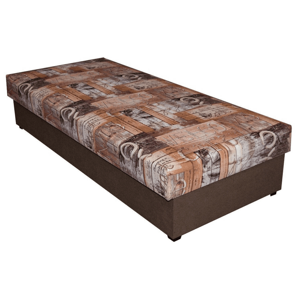 Váľanda s úložným priestorom, hnedá/vzor, DANA