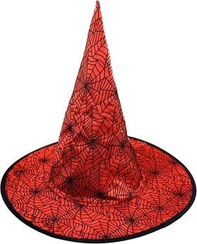 Rappa Klobúk čarodejnícky, červený, pre dospelých – halloween