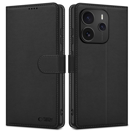 Tech-Protect Wallet knižkové puzdro na Xiaomi Redmi Note 14 5G, čierne