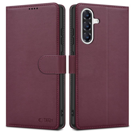 Tech-Protect Wallet knižkové puzdro na Samsung Galaxy A36 5G, bordové