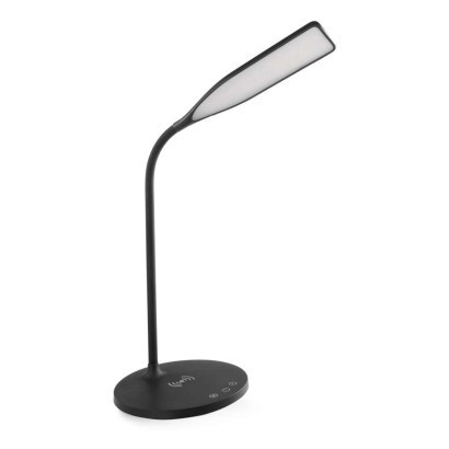 Stolní LED lampa Oscar s bezdrátovým nabíjením černá