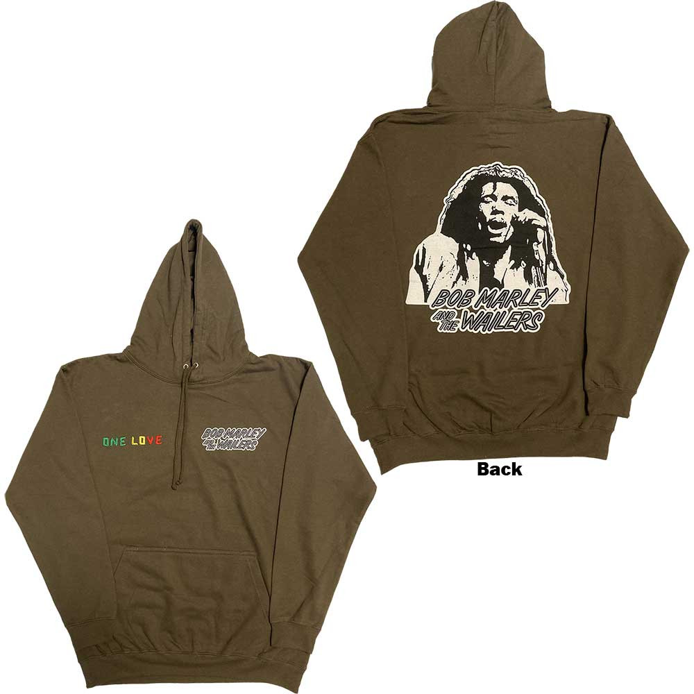 Bob Marley mikina One Love Wailers Mic Photo Zelená L