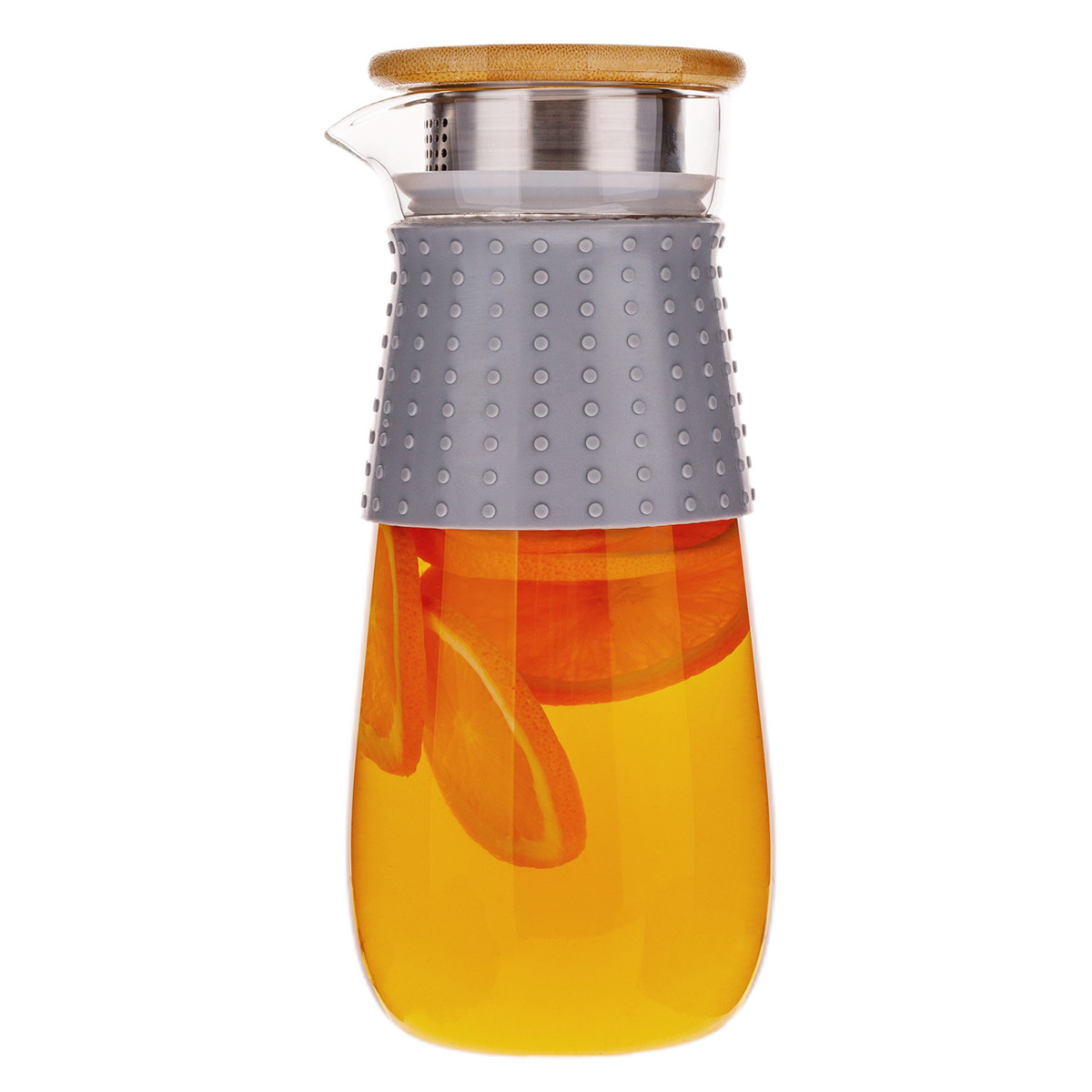 KONDELA Glazo karafa 1200 ml priehľadná / sivá