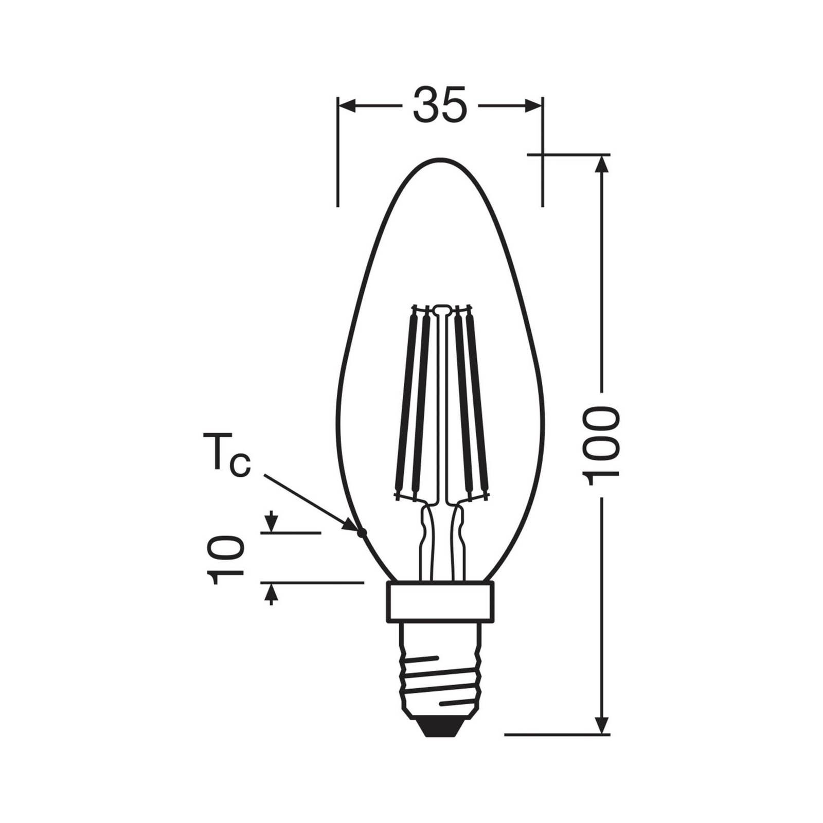 OSRAM LED sviečka matná E14 2,2W 827 EEK A 3-pack