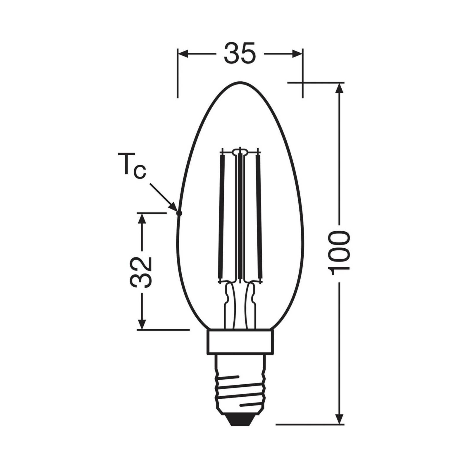 OSRAM LED žiarovka E14 2,2W 827 EEK A 3-pack