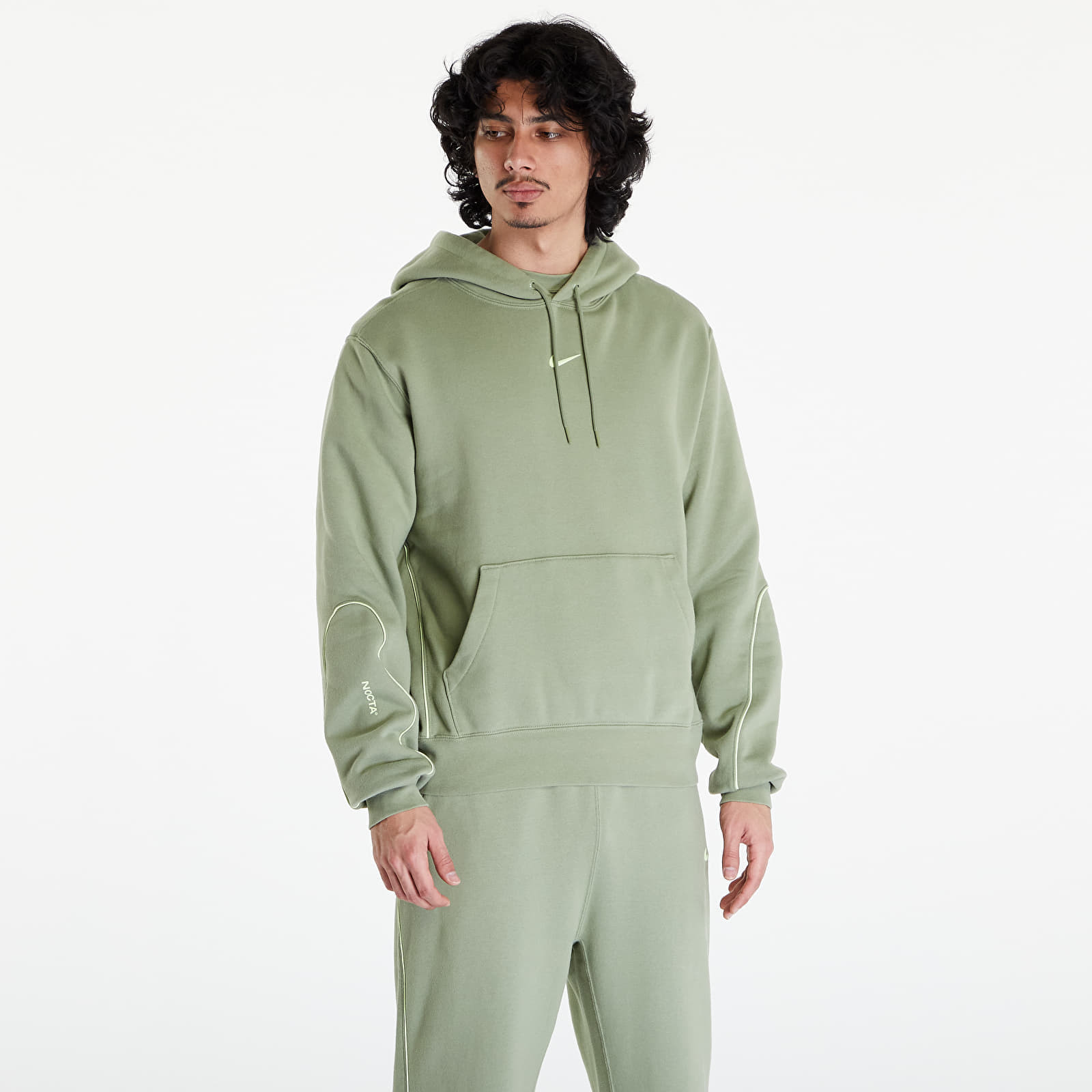 Mikina Nike x NOCTA Men's Fleece Hoodie Oil Green/ Lt Liquid Lime XS