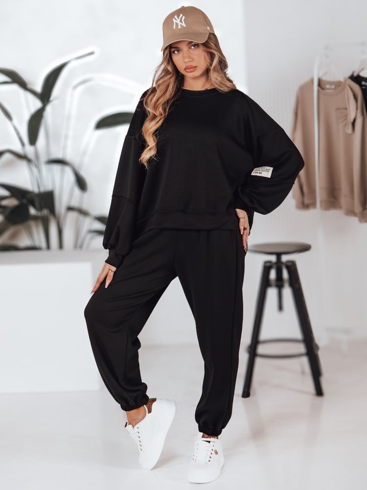 Komplet dresowy damski one size oversizowy DRESIS czarny Dstreet