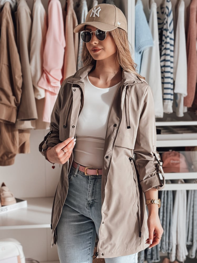 Kurtka damska przejściowa parka STYLINA kamelowa Dstreet