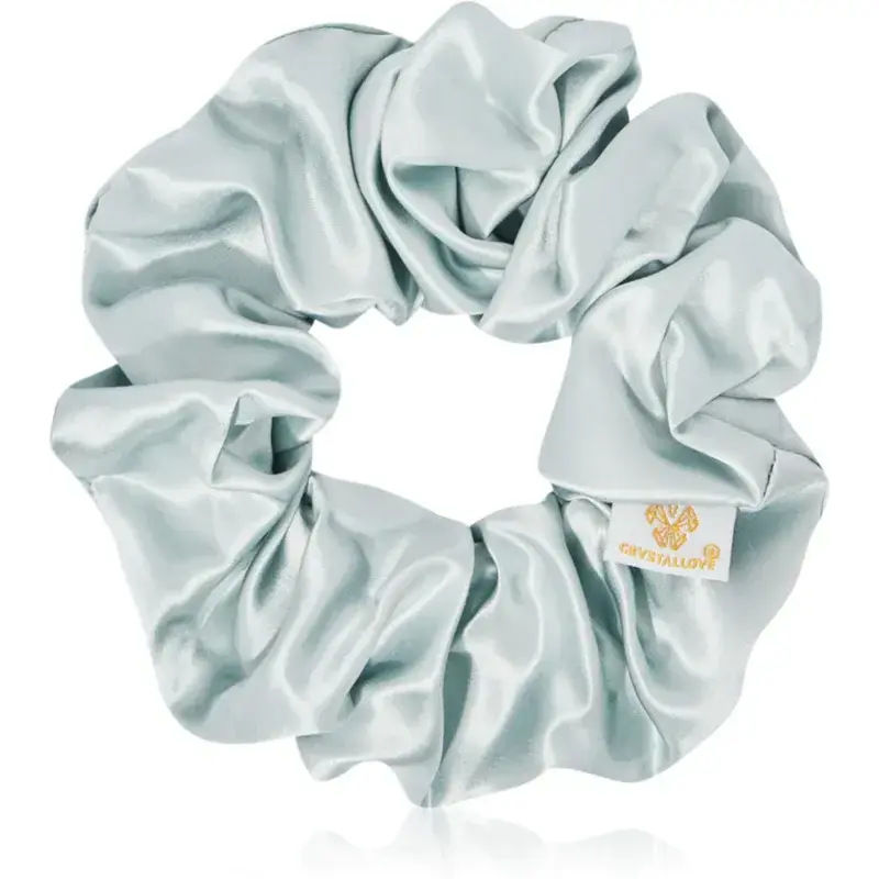 Crystallove Silk Scrunchie hodvábna gumička do vlasov Amazonite 1 ks