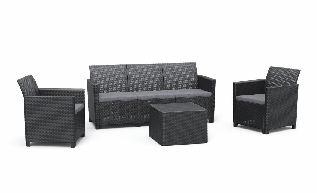 KETER Záhradný set CLARA 5 storage table | grafit