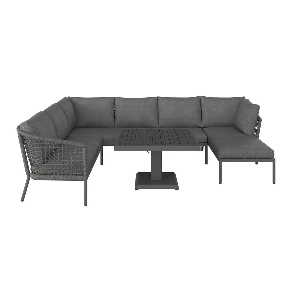 Ambia Garden TERASOVÁ SEDACIA SÚPRAVA 5-dielne, kov, plast, textil
