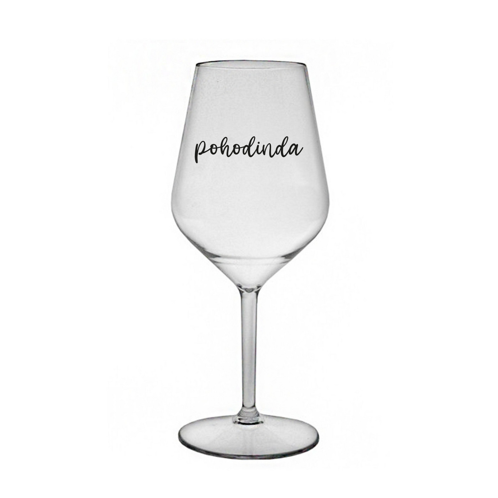 POHODINDA - čirá nerozbitná sklenice na víno 470 ml