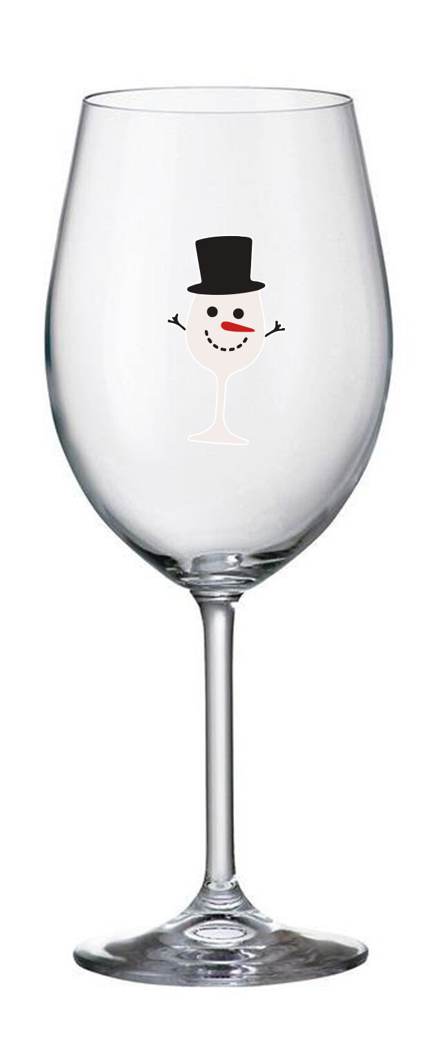 SNĚHULÁČEK - čirá sklenice na víno 350 ml