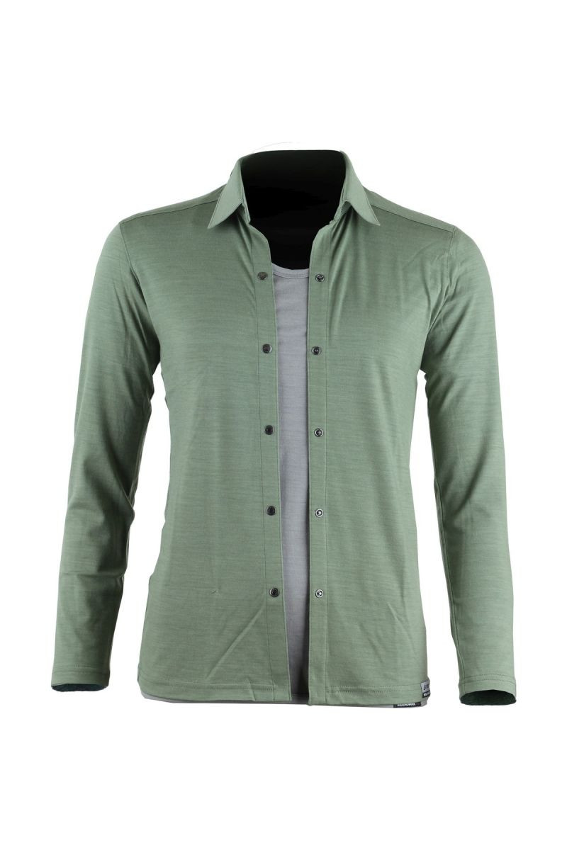 Lasting dámska merino košeľa AMANDA 6666 zelená Veľkosť: -XL 8596445026429