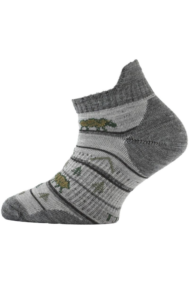 Lasting detské merino ponožky TJM šedej Veľkosť: (29-33) XS 8595067807027