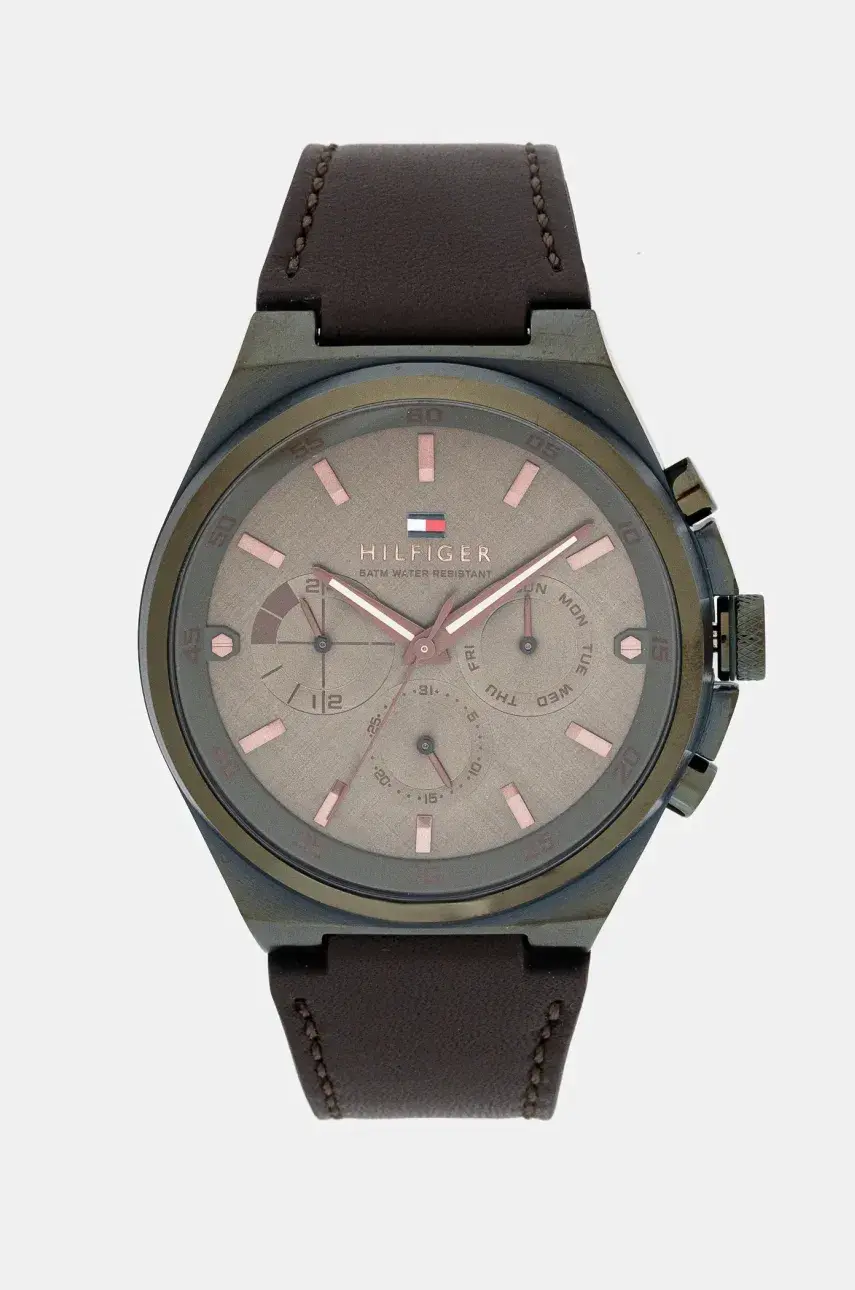 Hodinky Tommy Hilfiger pánske, hnedá farba, 1792085
