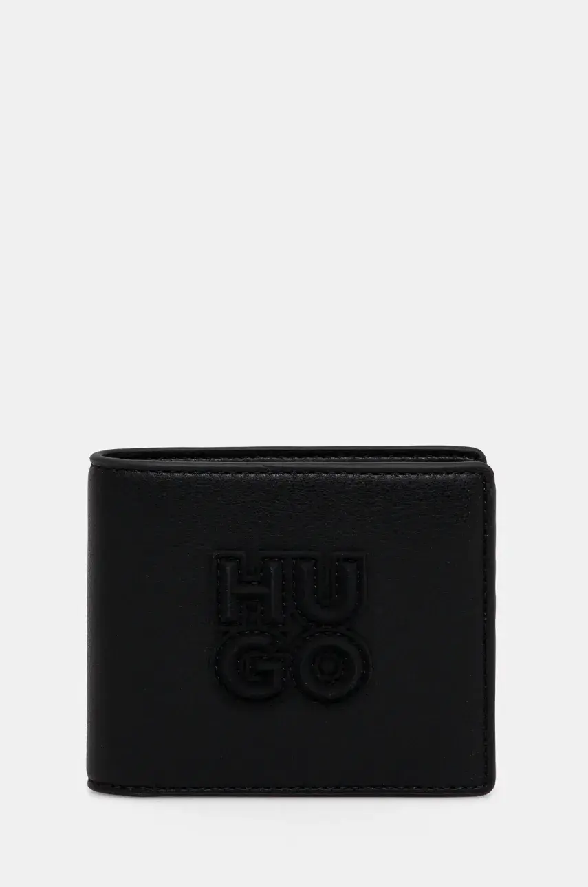 Peňaženka HUGO pánska, čierna farba, 50536043