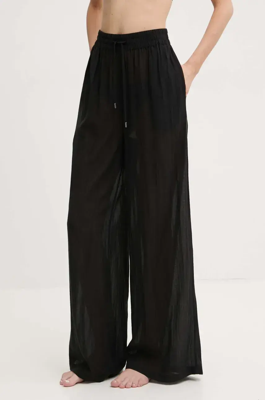 Plážové nohavice Calvin Klein čierna farba, KW0KW02851