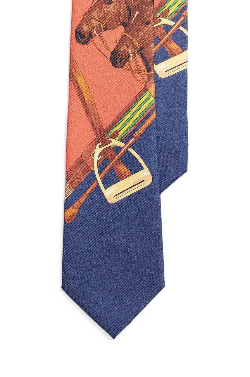 Hodvábna kravata Polo Ralph Lauren oranžová farba, 712964847