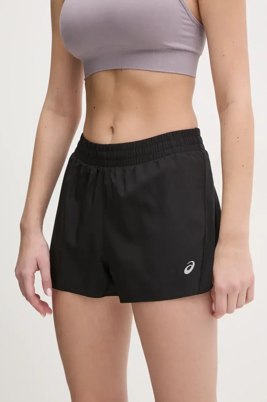 Bežecké šortky Asics Core čierna farba, jednofarebné, stredne vysoký pás, 2012D182