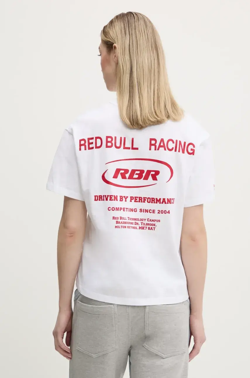 Bavlnené tričko Red Bull Racing x Pepe Jeans CLUB TEE 2 dámsky, biela farba, RL500012