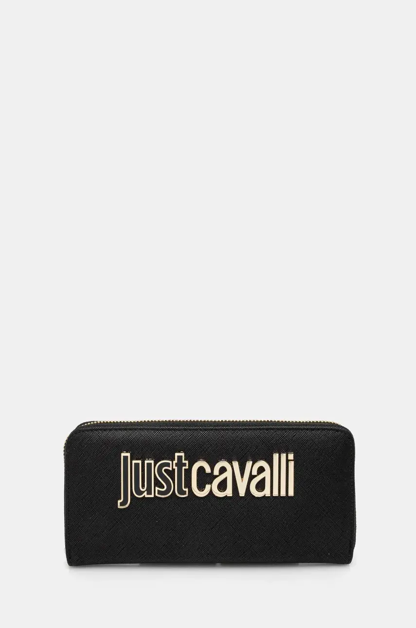 Peňaženka Just Cavalli dámska, čierna farba, 78RA5PB1 ZS766