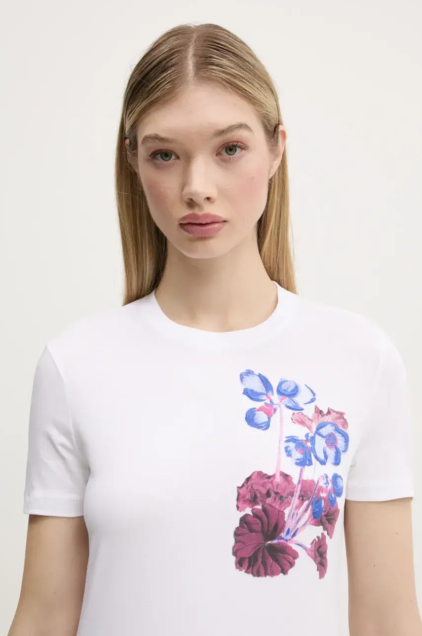 Tričko Desigual BOTANICAL LA dámske, biela farba, 25SWTK48
