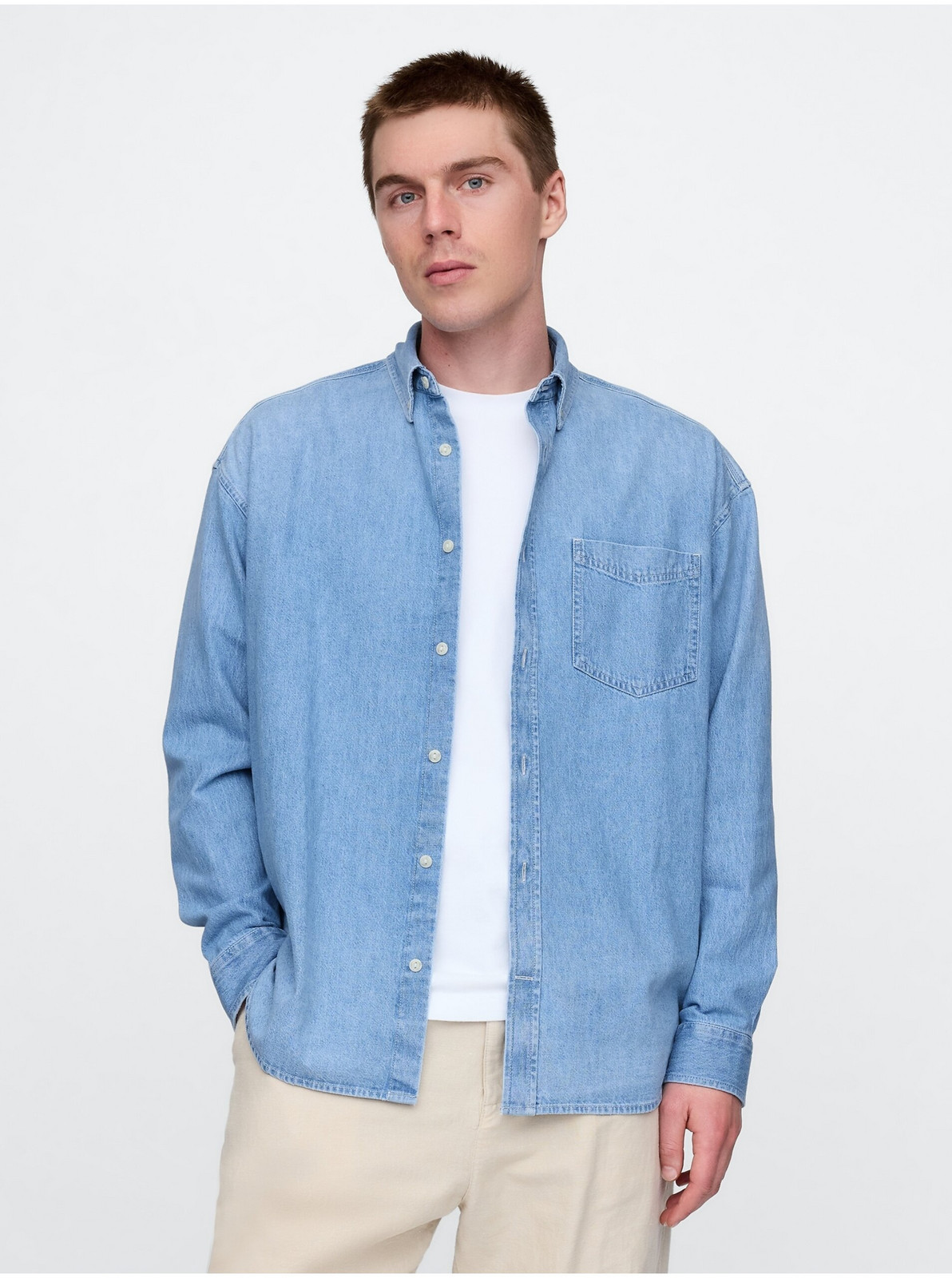 Oversize džínsová košeľa Big Shirt GAP