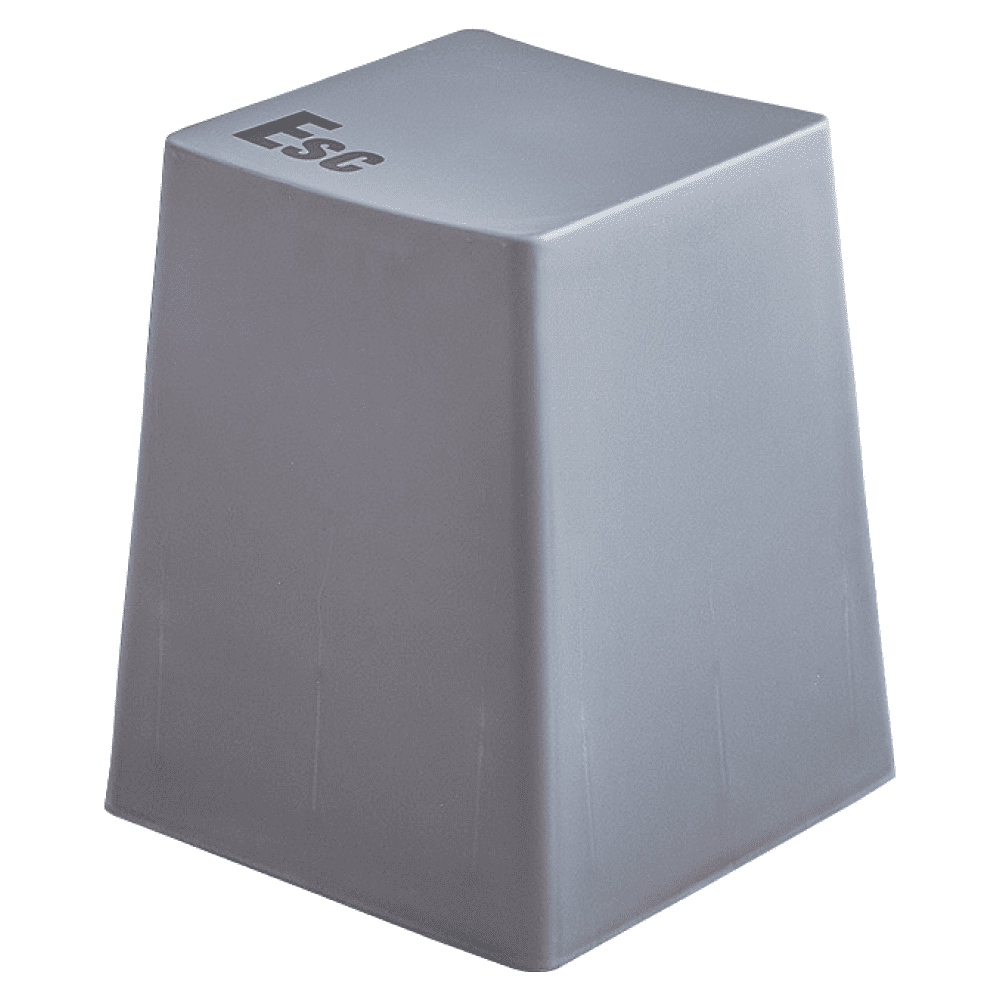 Taburet, sivá, plast, KLAVO