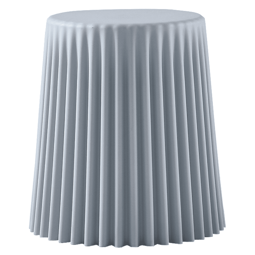 Taburet, svetlosivá, plast, AKANIT