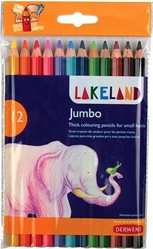 DERWENT Lakeland Jumbo Colouring, šesťhranné, 12 farieb