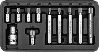 YATO Súprava bitov 11 ks, viaczubé, box