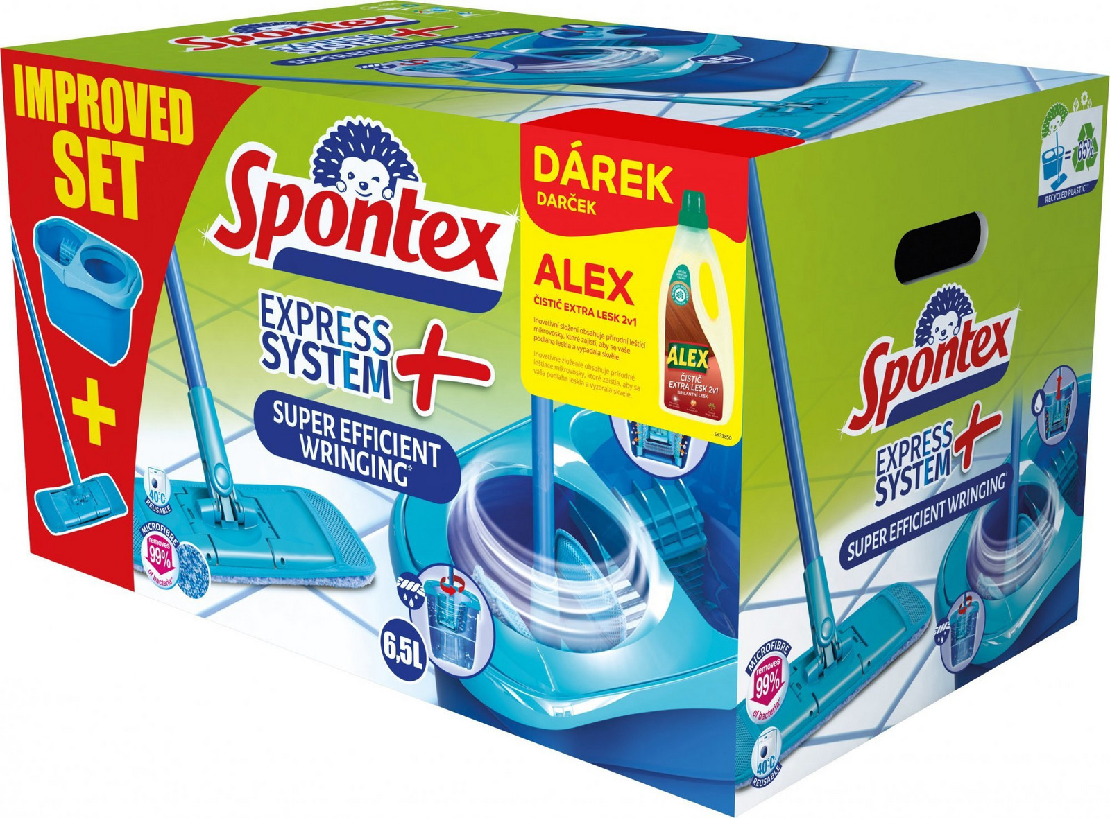 SPONTEX Express Systém+ s Alexom Extra lesk 2 v 1 (750 ml)