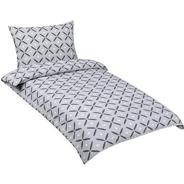 BELLATEX Obliečky krep 80/811 sivé štvorčeky 140 × 200, 70 × 90 cm