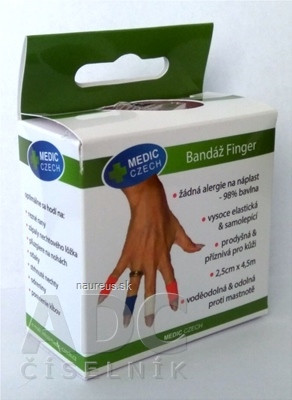 STEUBER GmbH MEDIC Bandáž Finger Červená 2,5cm x 4,5m, náplasť elastická (rýchloobväz), 1x1 ks