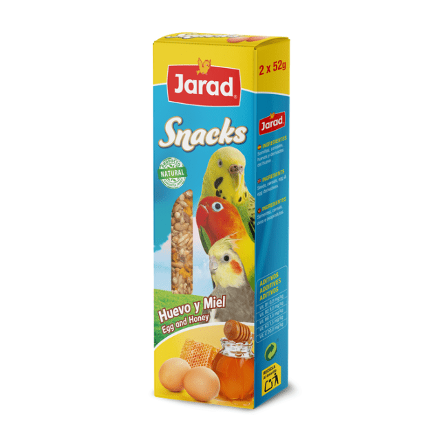 Jarad Tyčinky Stredný Papagáj Vajcia/Med - 2ks