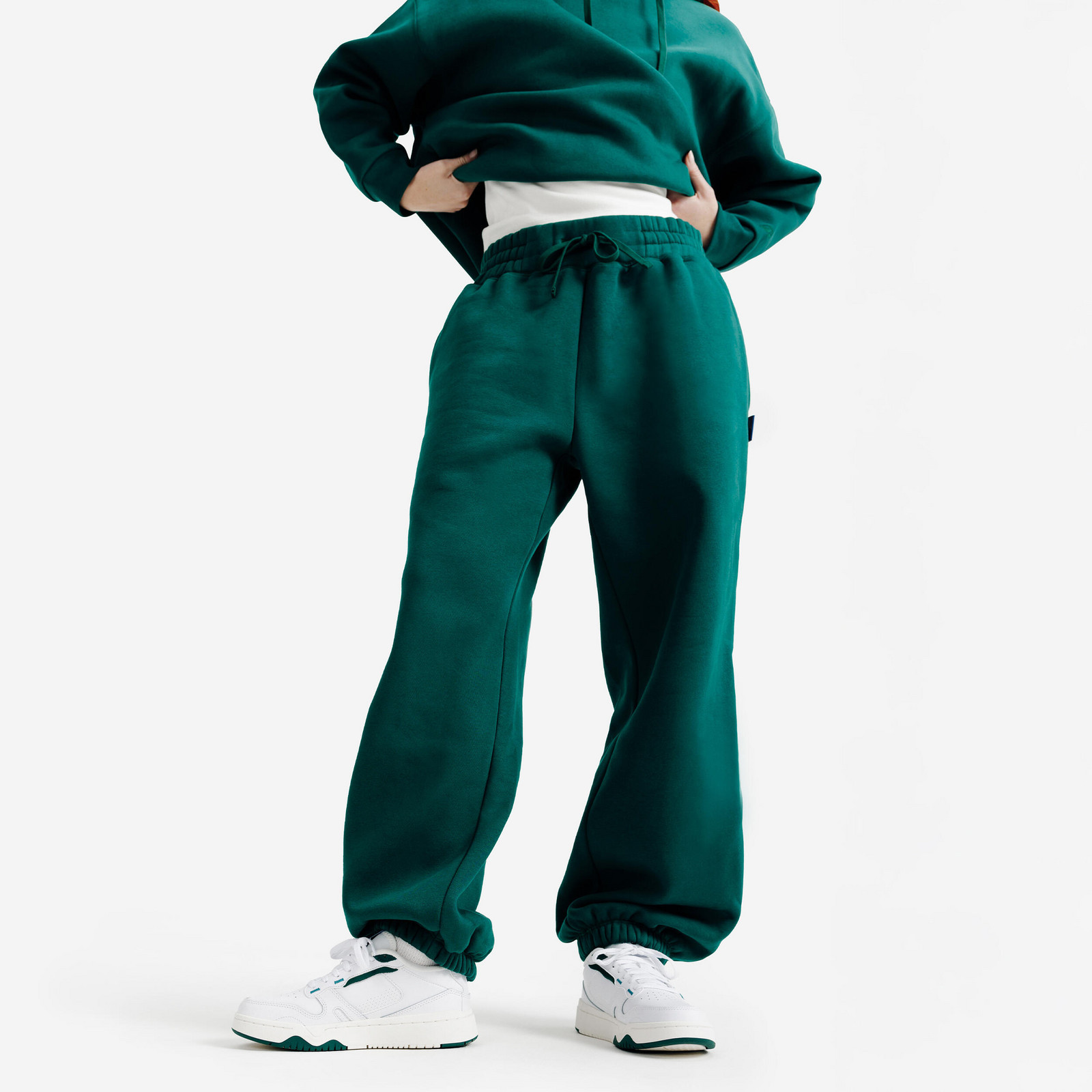 Dámske oversize tepláky zelené