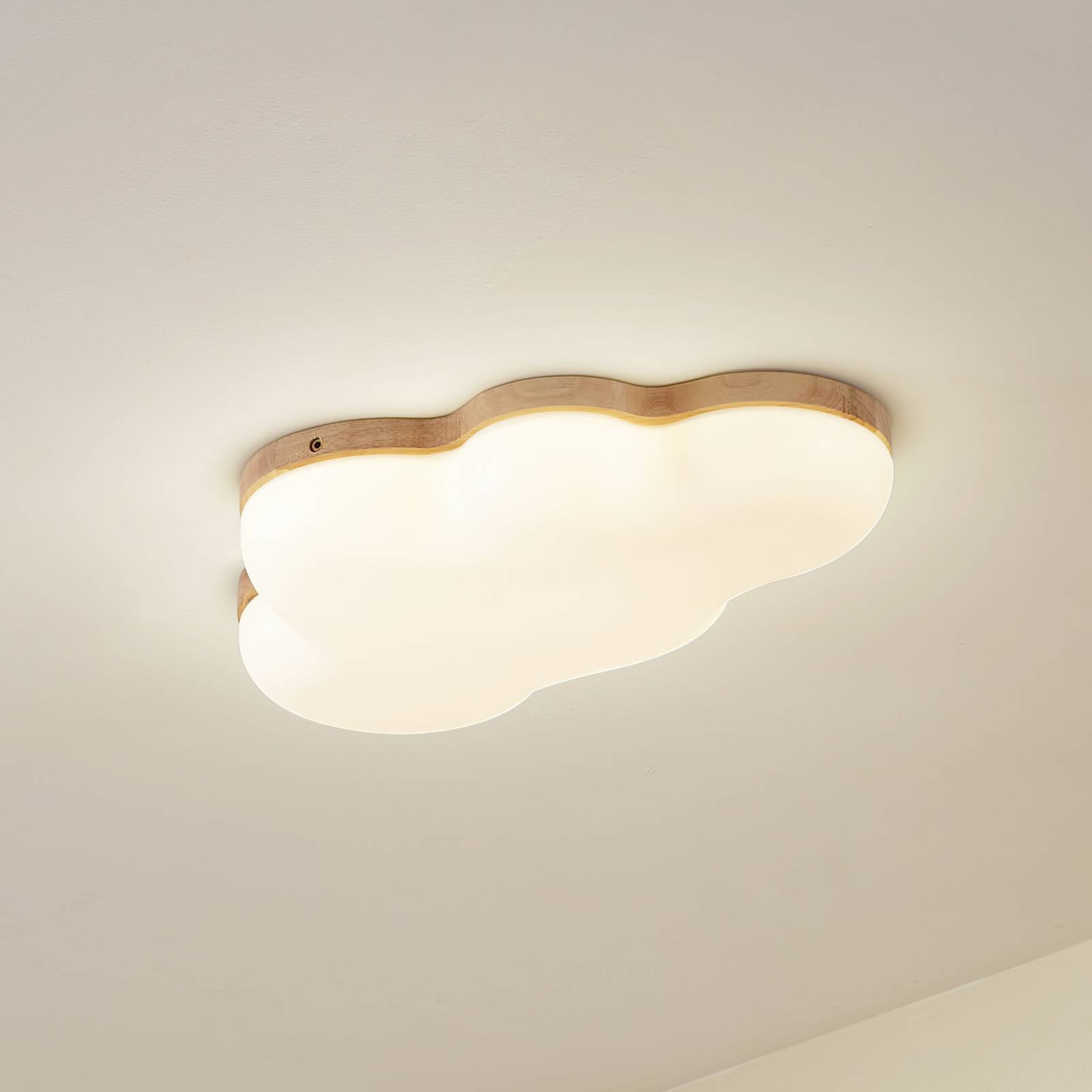 Lindby LED stropné svietidlo Pilvi, plast, oblak, 18 W