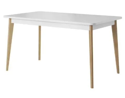 Rozkladací jedálenský stôl Nordi 140x80 cm, dub/biely%