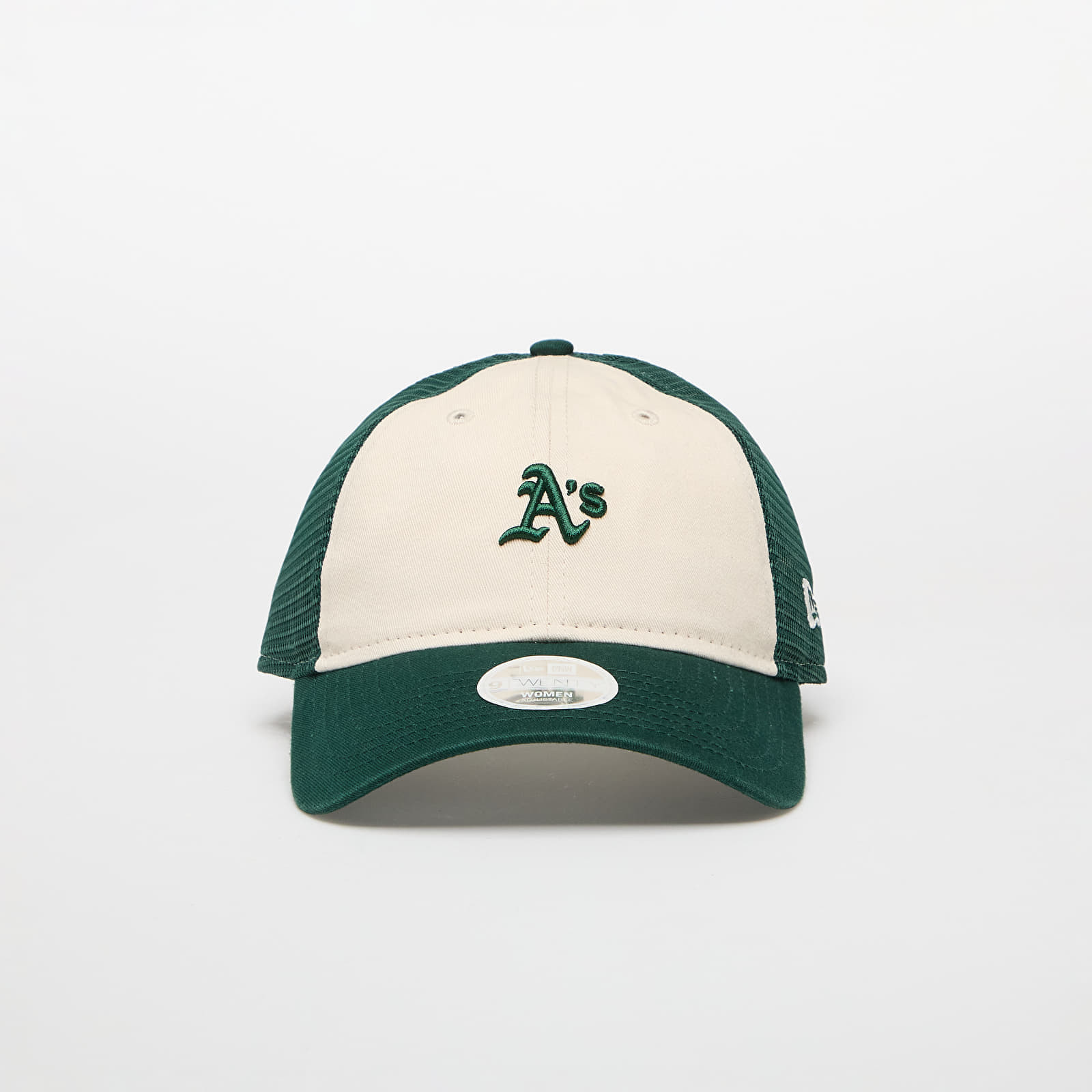 Šiltovka New Era Trucker MLB 9TWENTY Oakland Athletics Light Cream/ Dark Green Universal