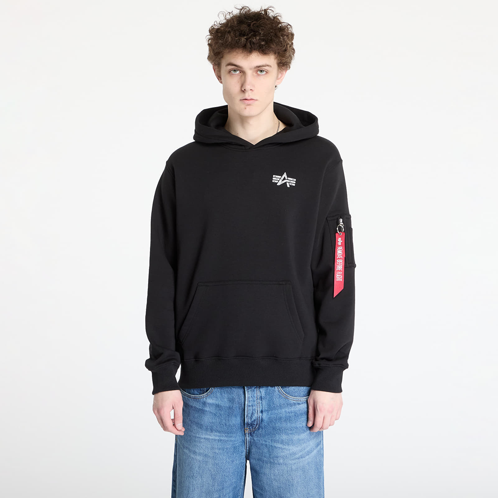 Mikina Alpha Industries Inc. Signature BP Hoodie Black L