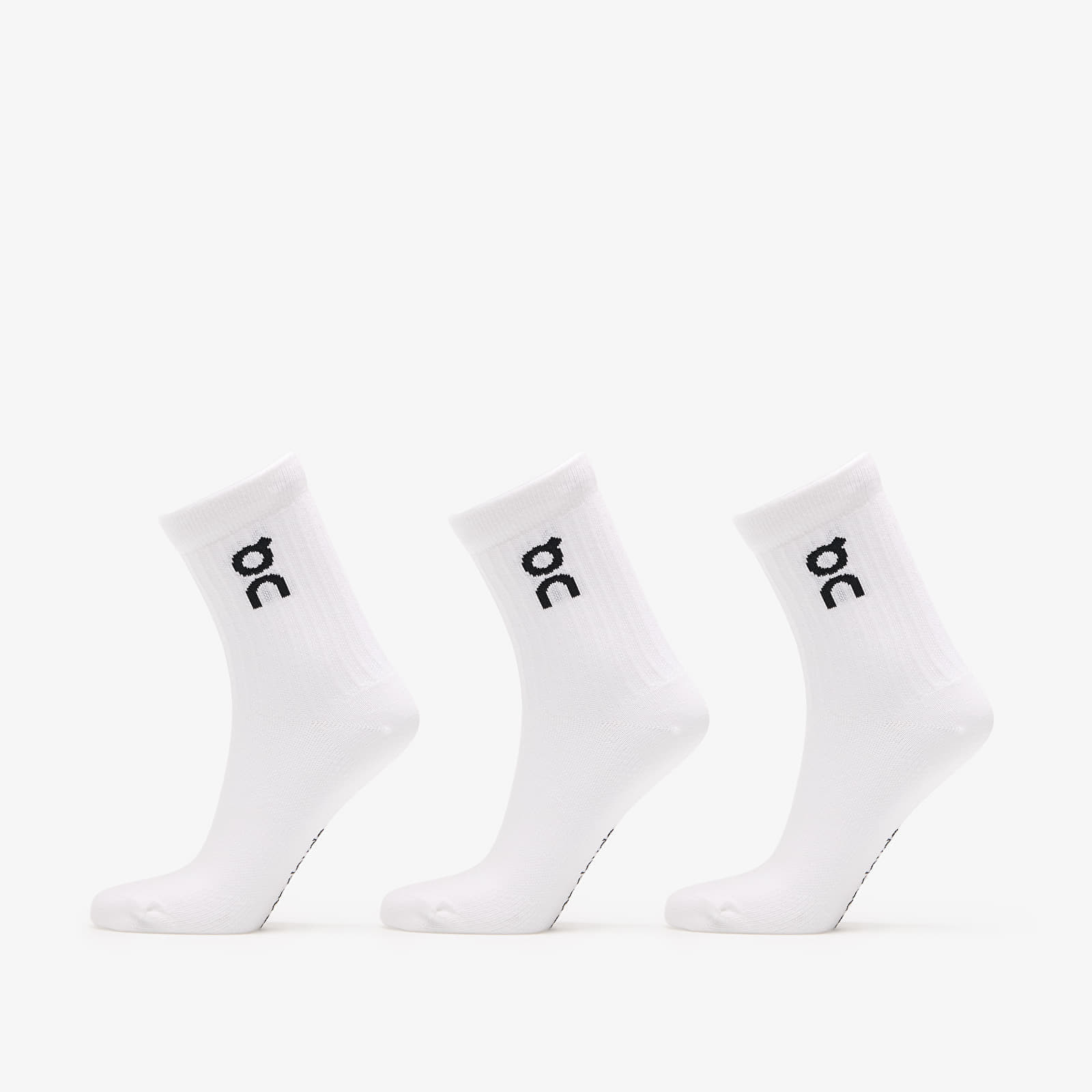 On Logo Sock High 3-Pack White XS