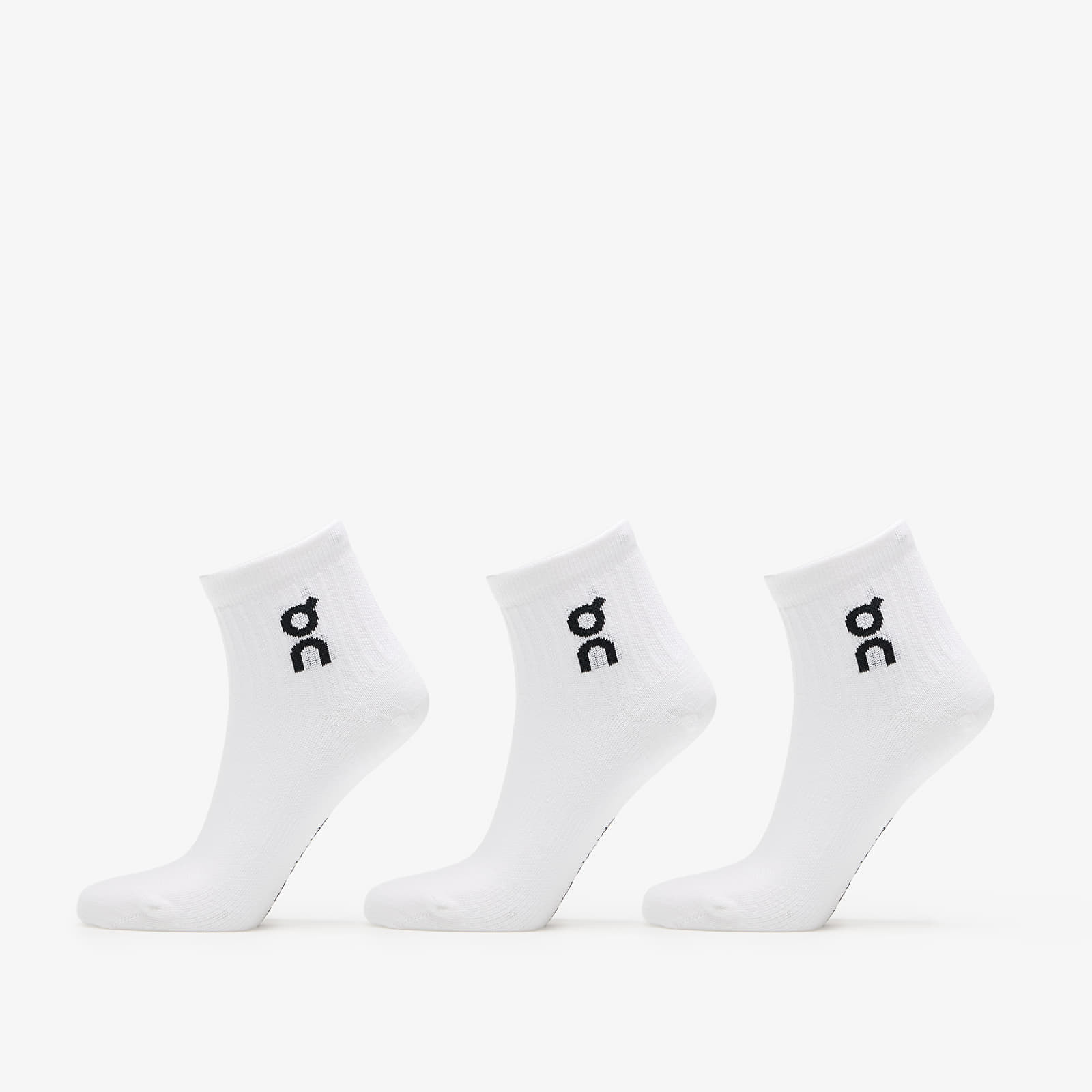 On Logo Sock Mid 3-Pack White S