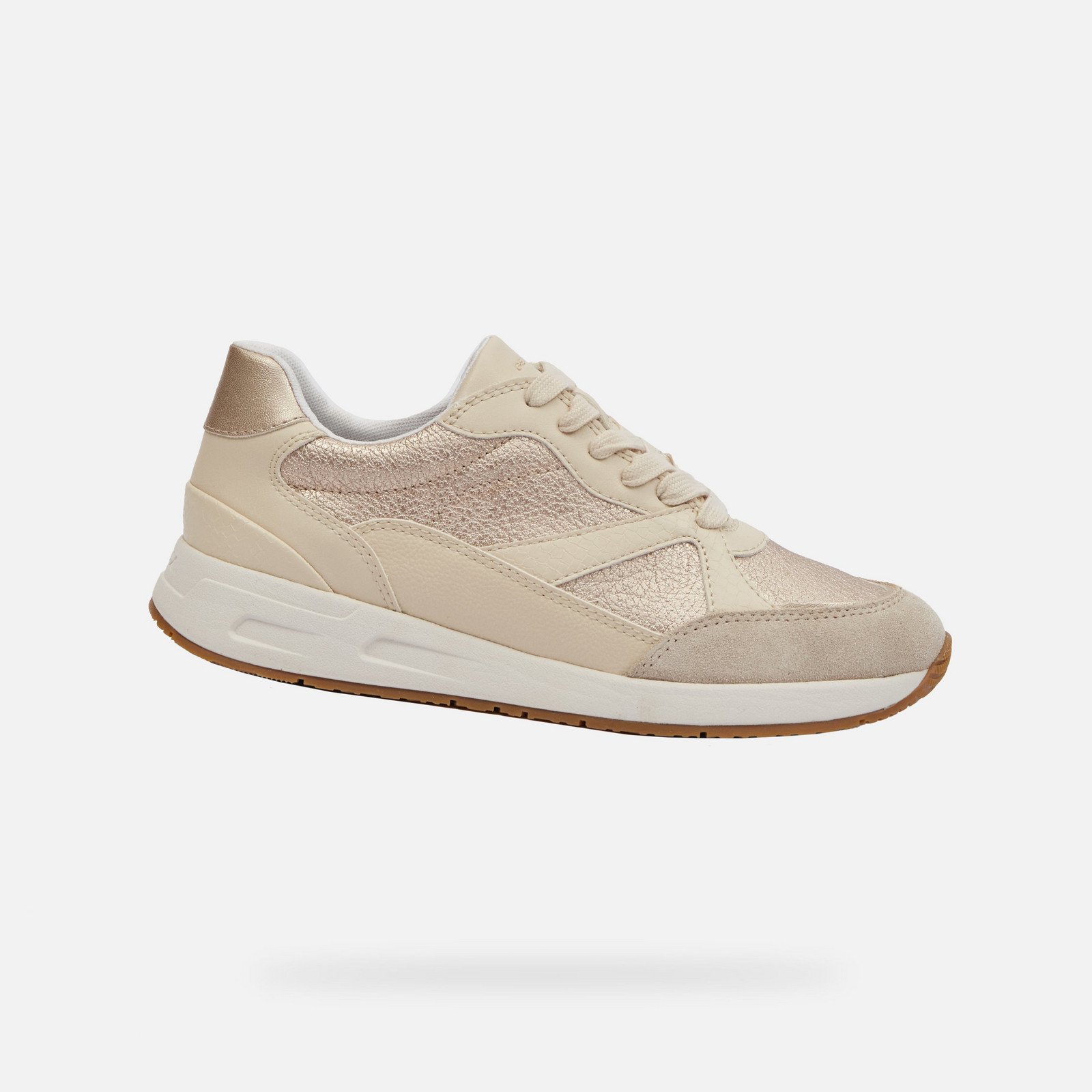 Cream women's sneakers Geox Bulmya - Women's